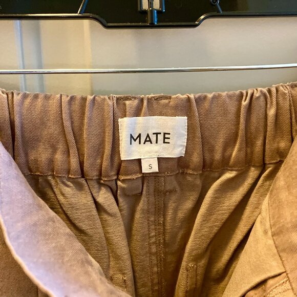 MATE The Label Tencel Twill Pleated Pant Size Small Mushroom - Picture 4 of 7